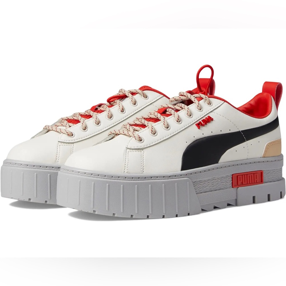 PUMA Mayze Retro Grade Vaporous Gray/Puma Black/Burnt Red Size 8.5 NWOB